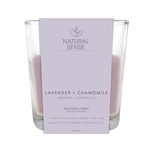 Natural Sense Candle Lavender + Chamomile 3oz 12pk