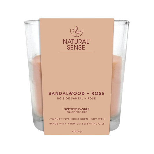Natural Sense Scented Candles Sandalwood + Rose 3oz