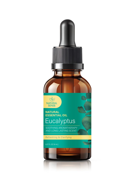 Natural Sense Essential Oil with Dropper -Eucalyptus 0.27oz 12 pk