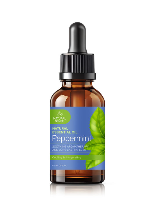 Natural Sense Essential Oil with Dropper -Peppermint 0.27oz 12 pk