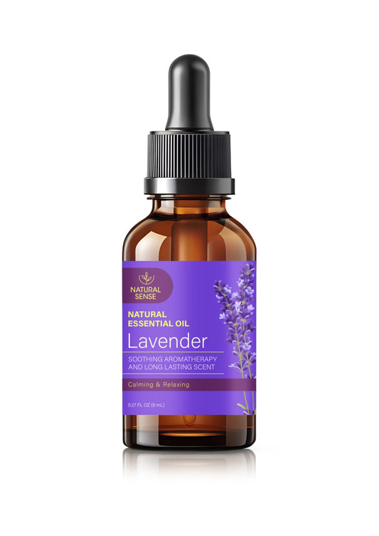 Natural Sense Essential Oil with Dropper - Lavender 0.27oz 12 pk