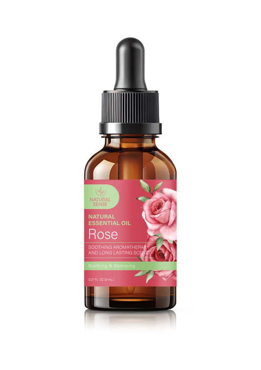 Natural Sense Essential Oil with Dropper - Rose 0.27oz 12 pk