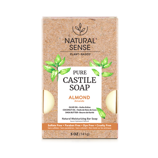 Natural Sense Castile Bar Soap Almond 5oz 24 pk