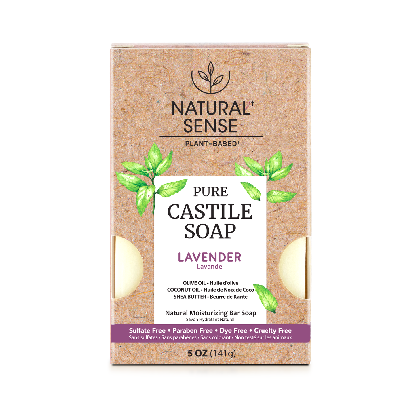Natural Sense Castile Bar Soap Lavender 5oz 24 pk