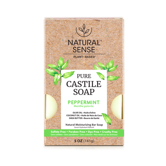 Natural Sense Castile Bar Soap Peppermint 5oz 24 pk