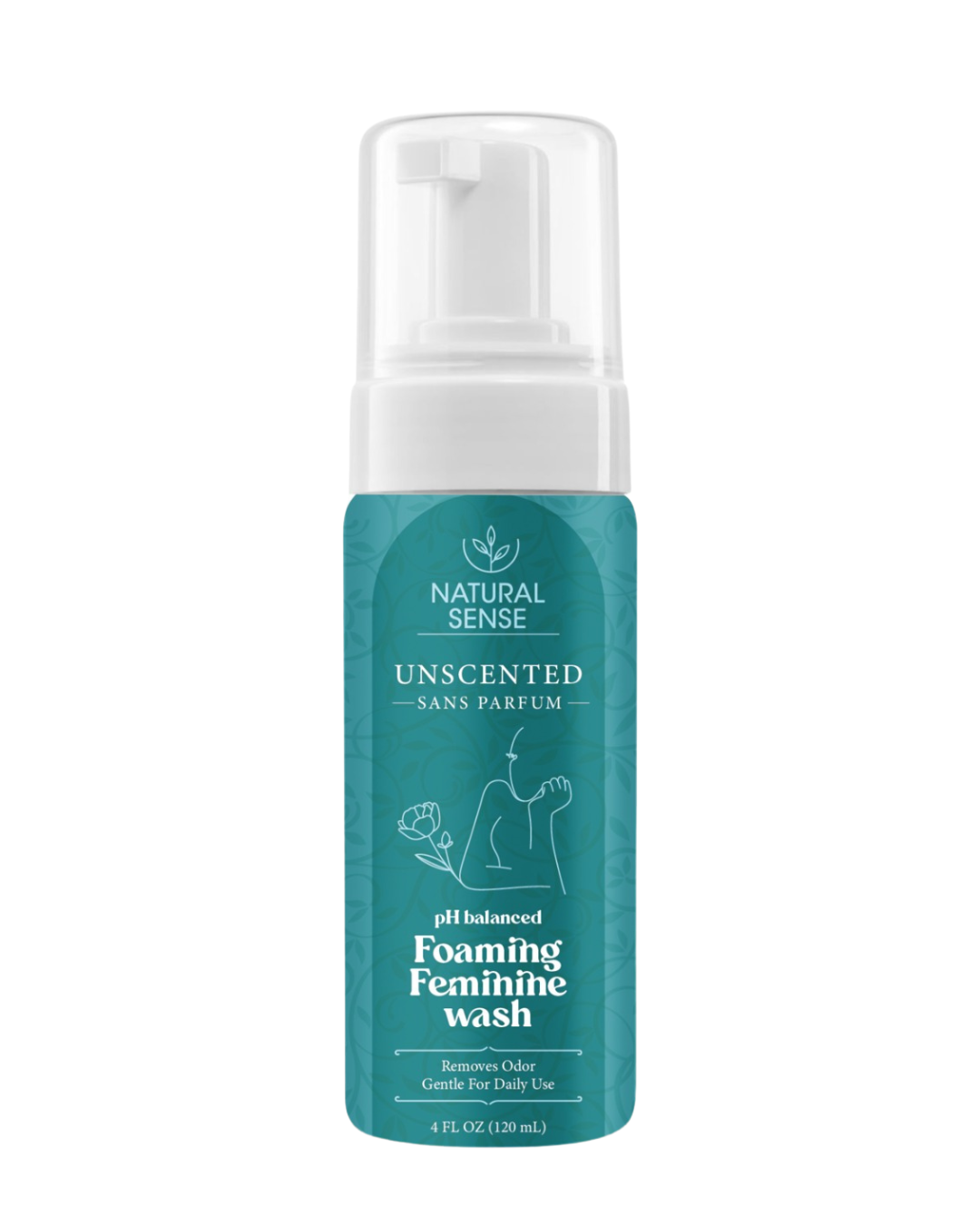 Natural Sense Foaming Feminine Wash Unscented 4oz 12 pk UNS