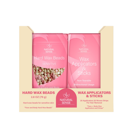 Natural Sense Hard Wax Beads & Applicator PDQ, Natural Sense Hair Removal Hard Wax Beads