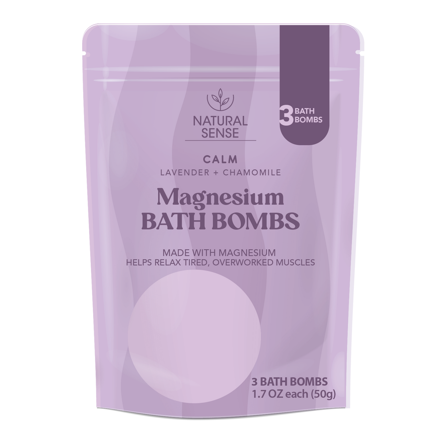 Natural Sense Bath Bombs Calm 3ct 12 pk